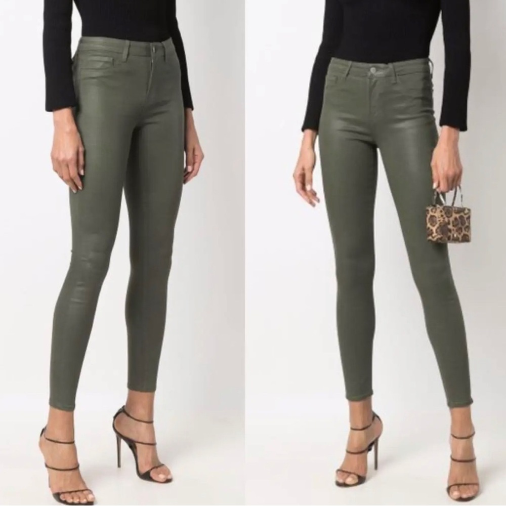 L'AGENCE Margot High Rise Coated Skinny Jeans